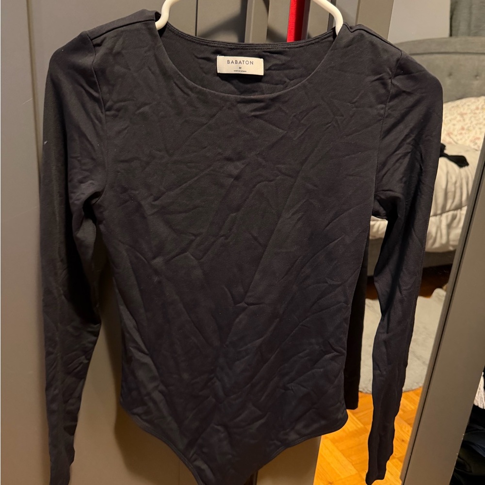 Babaton Black Long Sleeve Bodysuit